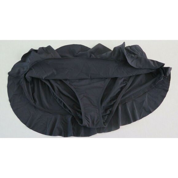 Bleu Rod Beattie RBKK21580 Women's Sz 10 Black Skirted Hipster Bikini Bottom $65 - Picture 6 of 7